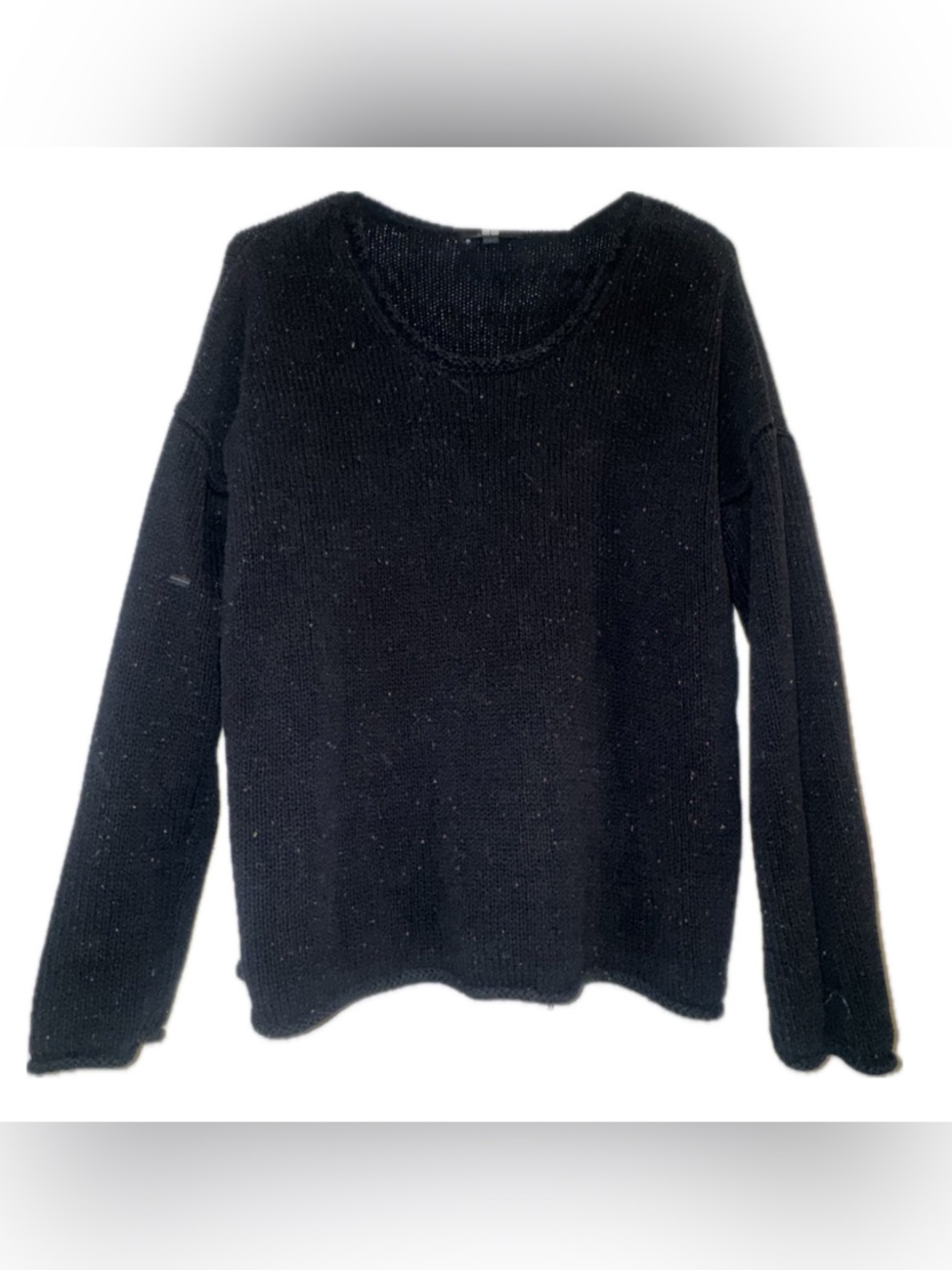 Uniqlo Black Crewneck Knit Sweater